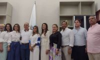 El alcalde y parte de su gabinete.