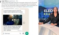 Denuncia realizada por la periodista Angie Téllez a través de su cuenta de X.