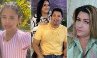Claudia Helena Aarón Cuza,  Luis Alberto Aarón Viloria y la su hermana la diputada Claudia Aaron y Piedad Peñaranda