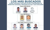Cartel de los más buscados en Colombia.