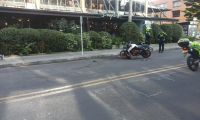 Esta fue una de las motos usadas en el atentado criminal.