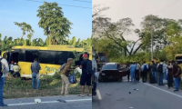 Triple choque en la vía Ciénaga - Zona Bananera