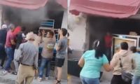 Incendio en local comercial. 