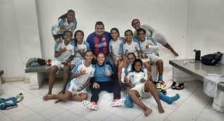 Independiente Santa Marta celebrando la clasificación a la siguiente fase