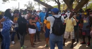 Tagangueros protestan este Viernes Santo contra el coronavirus.