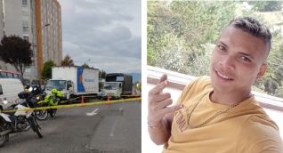 Joven que perdió la vida en Bogotá.