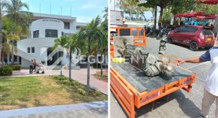 La escultura estaba en la Gobernación.