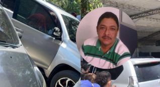 Jorge Jiménez Mesino atacado a tiros cuando se transportaba en su camioneta.