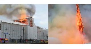 El incendio dejó graves afectaciones a la edificación.