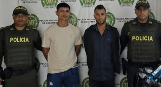 Cortesía policía del magdalena capturados