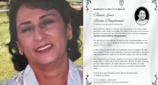 Fallecimiento de la fundadora del Colegio Gimnasio Bolivariano