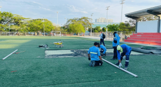 Alcaldía de Santa Marta inicia mantenimiento de escenarios deportivos en la ciudad