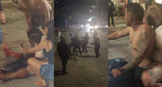 Fuerte pelea en El Rodadero termina con varios heridos: un policía fue agredido