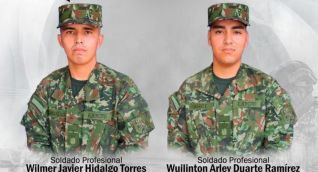 Los soldados profesionales Wilmer Javier Hidalgo Torres y Wuilinton Arley Duarte Ramírez