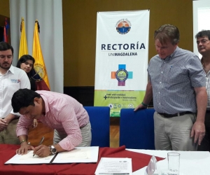 Firma del convenio entre la Unimagdalena y la Universidad de Purdue