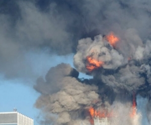 Momentos del atentado a las Torres Gemelas. 