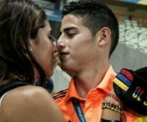 Daniela Ospina y James Rodríguez.