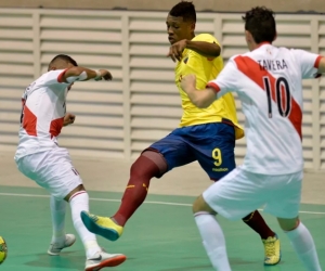 Colombia venciendo por goleada 5 goles a 0 a la selección de Panamá.