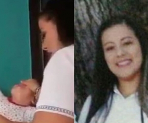 Mujer que presuntamente maltrata a menores en jardín infantil de Bucaramanga.