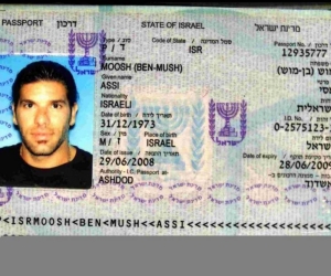 Pasaporte del israelí Assi Moosh.