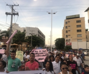 Marcha de apoyo a Carlos Caicedo y Rafael Martínez.