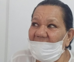Dary Luz Vesga Cobos, mujer afectada por mala praxis de una clínica odontológica samaria.