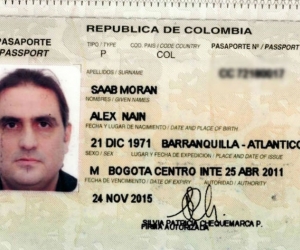 Pasaporte de Alex Saab Morán.