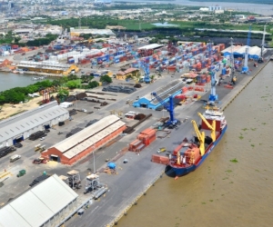 Panorámica del Puerto de Barranquilla.