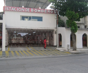Fachada del Cuerpo de Bomberos de Santa Marta.