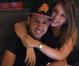 Dayana Jaimes junto a su esposo Martín Elías.