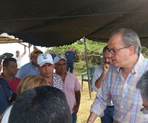 El procurador Fernando Carrillo, durante su visita a la vía de la Prosperidad.