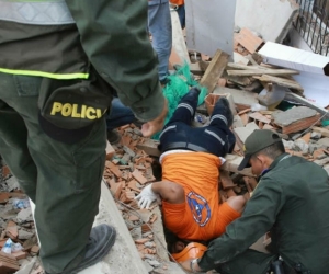 El edificio en construcción que colapsó en Cartagena y deja por el momento 7 muertos, 23 heridos.