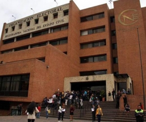 Sede del Consejo Nacional Electoral en Bogotá.