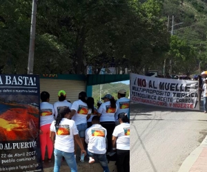 Tagangueros salieron masivamente a las calles de su pueblo para rechazar una vez más la construcción del muelle multipropósitos.  