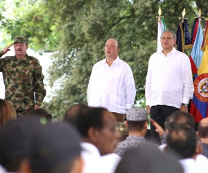 El ministro de Defensa asistió este jueves a la Quinta de San Pedro Alejandrino, a la rendición de cuentas de 2016 y primer semestre de 2017.