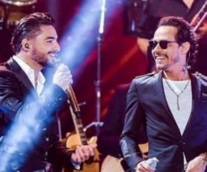 Maluma y Marc en los Premios Juventud. 