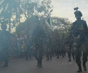 Desfile Militar de Santa Marta realizado el 20 de julio de 2016.