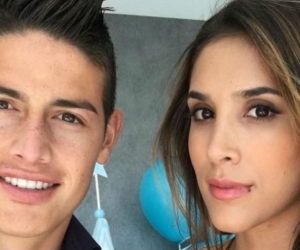 James Rodríguez y Daniela Ospina.