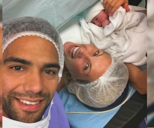 Esta fue la foto que publicó Falcao García tras el nacimiento de su hija.