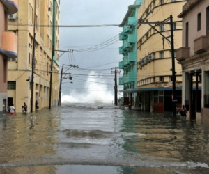 Calle de La Habana, Cuba, después del paso de Irma