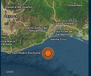 Terremoto de magnitud a 5.5 con epicentro a 56 km al sur de Salina. Cruz