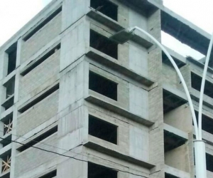 Panorámica de la inconclusa obra de la ESAP en la capital del Magdalena.