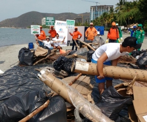 Fueron retirados 620 kilogramos de residuos.