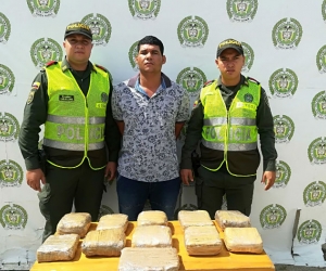 Guillermo Elías Orrego, detenido con marihuana en la terminal de Santa Marta.