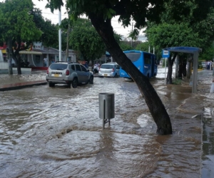 Calles de Santa Marta inundadas. 