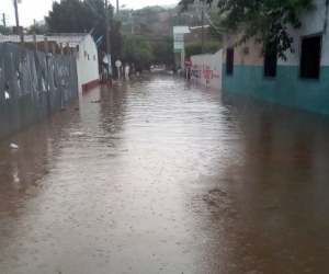 Uno de los barrios afectados por la inundación.