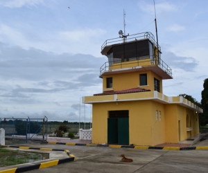 Aspecto del aeropuerto Las Flores de El Banco.