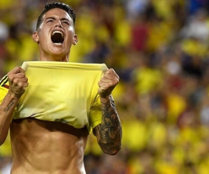 James Rodríguez celebrando el golazo de la noche.