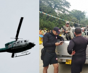 Policía, Ejército Nacional, Defensa Civil, Bomberos de Santa Marta y Armada Nacional, buscan por cielo, tierra y agua al menor.
