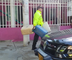 Encontraron pimpinas donde guardaban el combustible.  